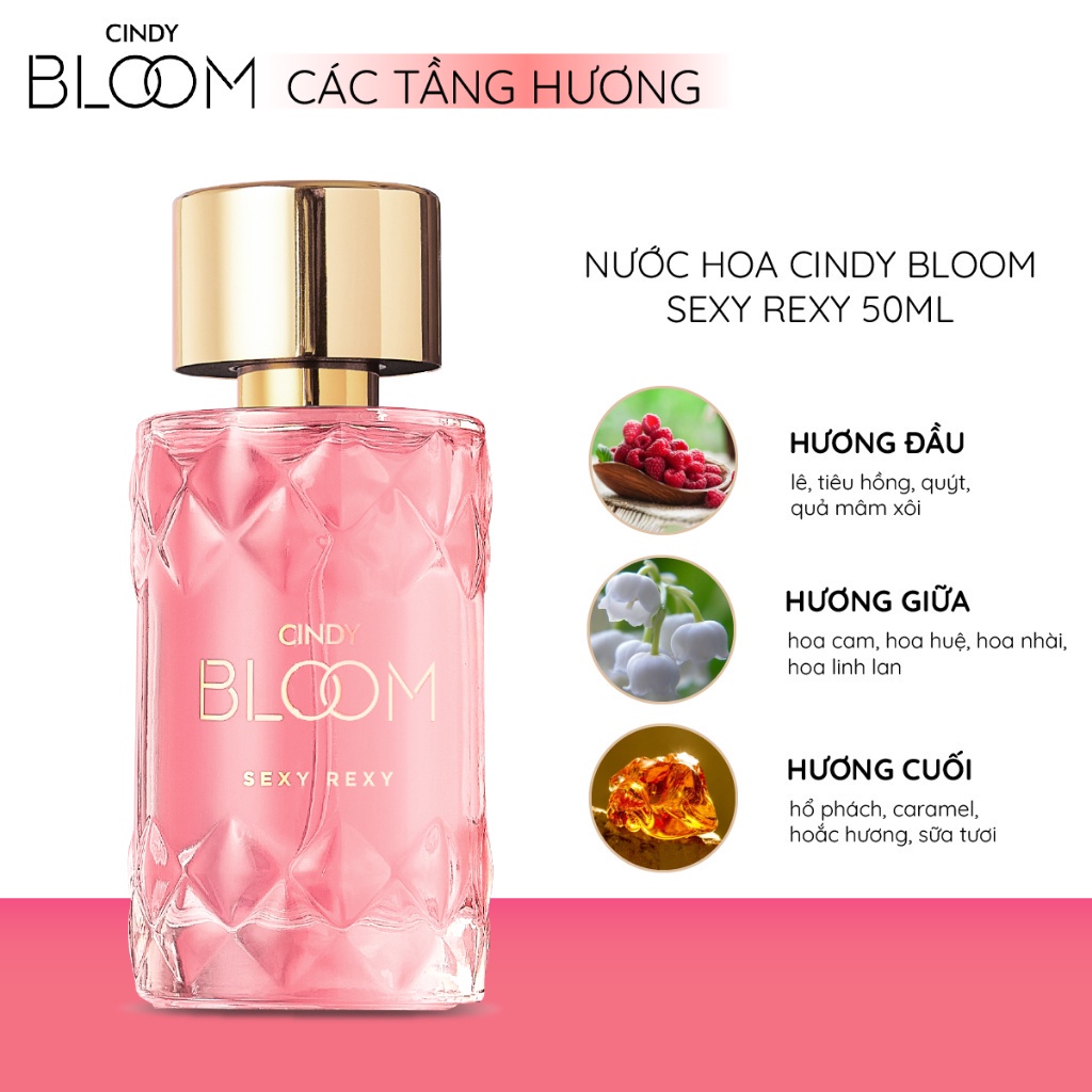 [24.12 - 25.12 - MUA LÀ CÓ QUÀ] Nước hoa nữ Cindy Bloom Sexy Rexy Hương Gợi Cảm Nóng Bỏng 50ml