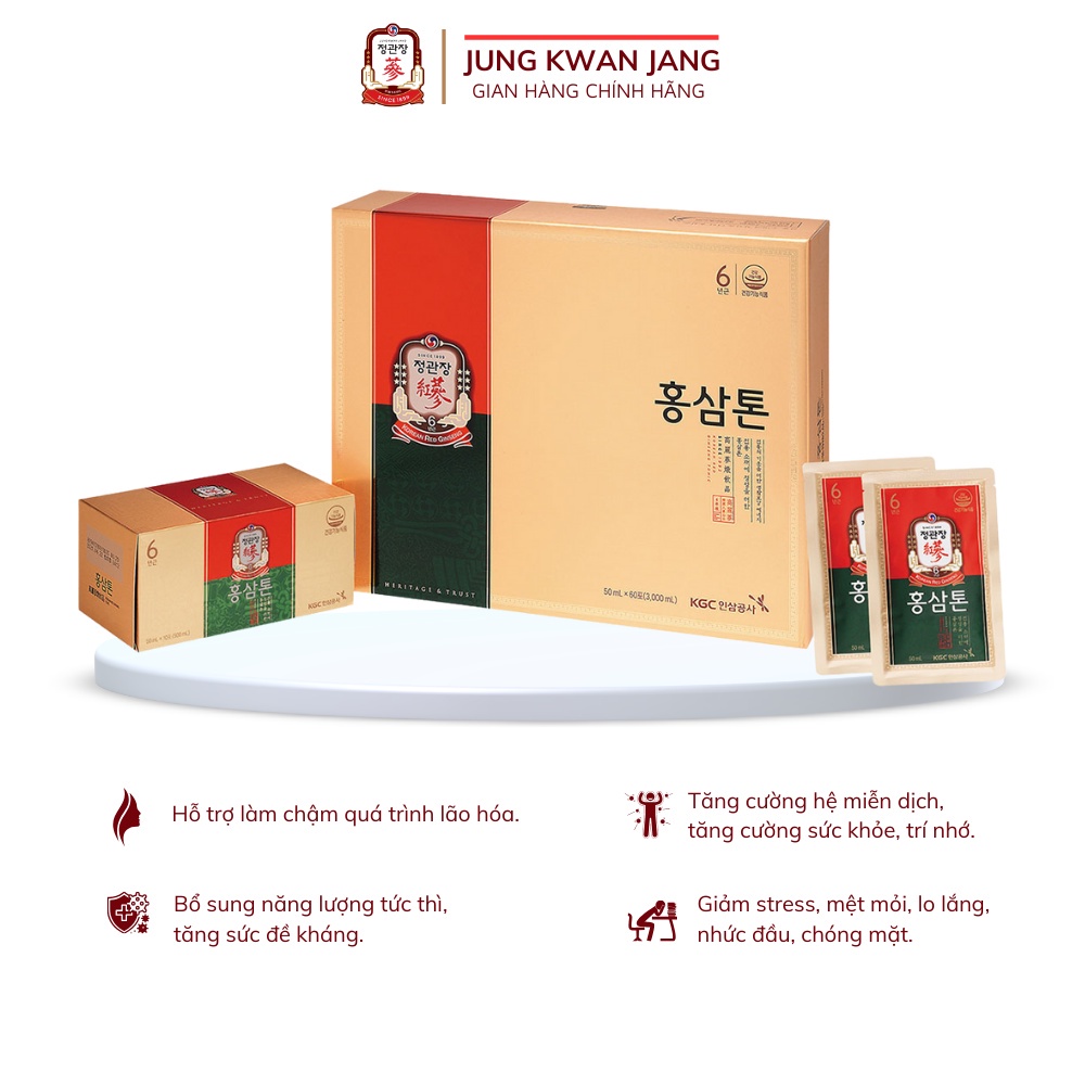 Nước Hồng Sâm Pha Sẵn KGC Cheong Kwan Jang Tonic (50ml x 60 gói)