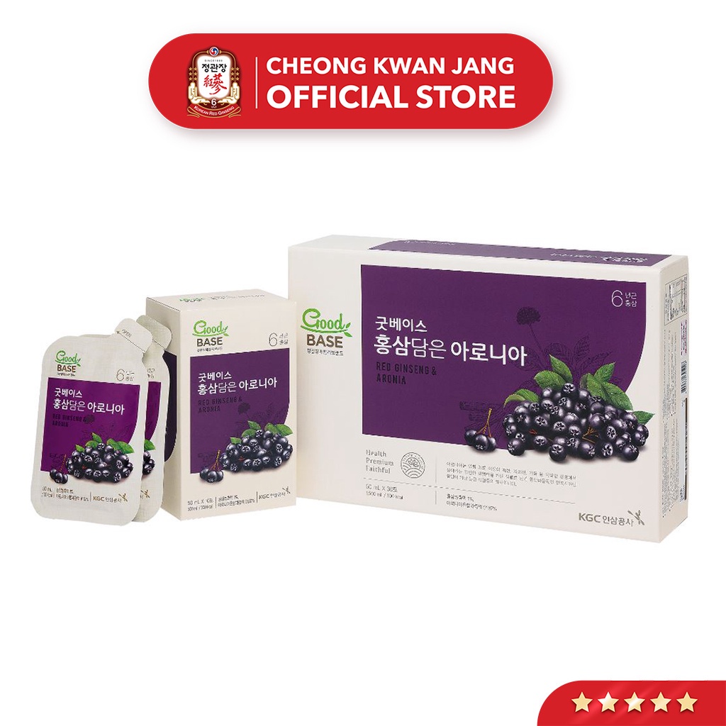 Nước Sâm Hàn Quốc Goodbase Tinh Chất Aronia KGC Cheong Kwan Jang (50ml x 10 gói)