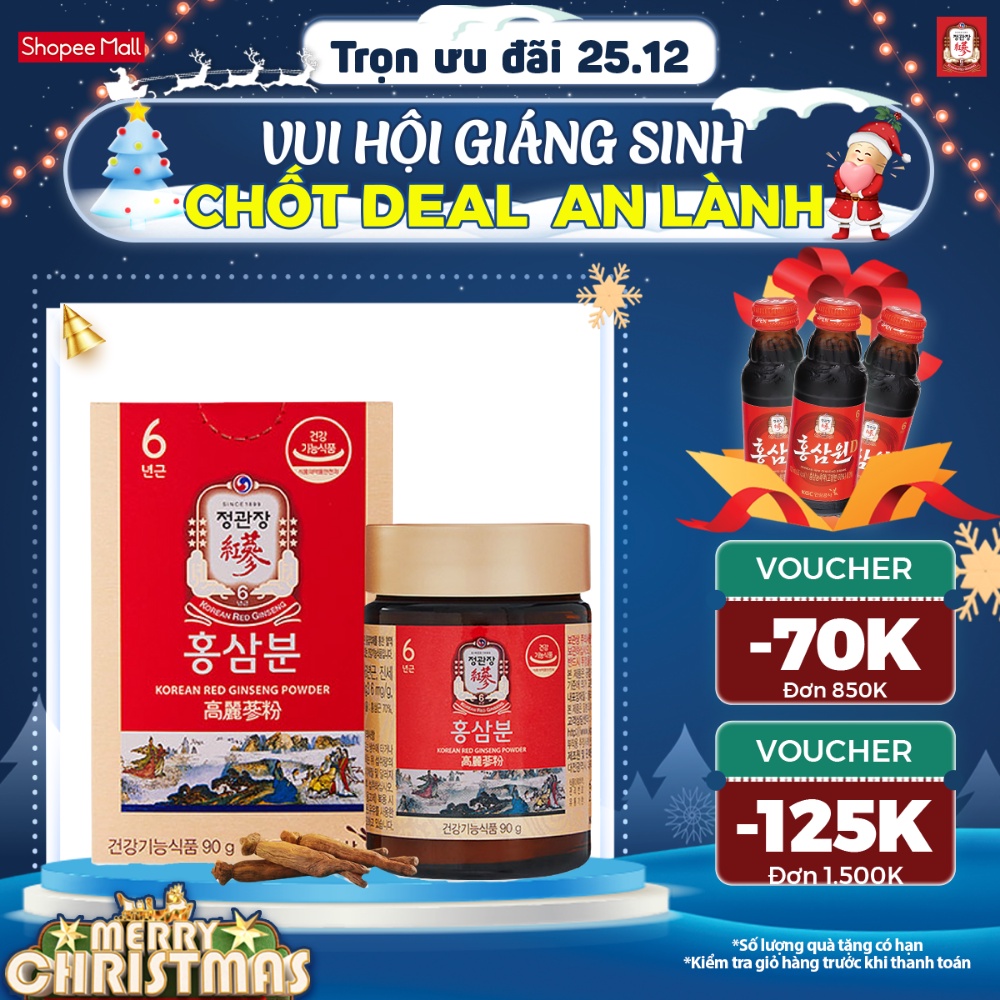 Bột Hồng Sâm Hàn Quốc KGC Powder Cheong Kwan Jang 6 Năm Tuổi (90g)