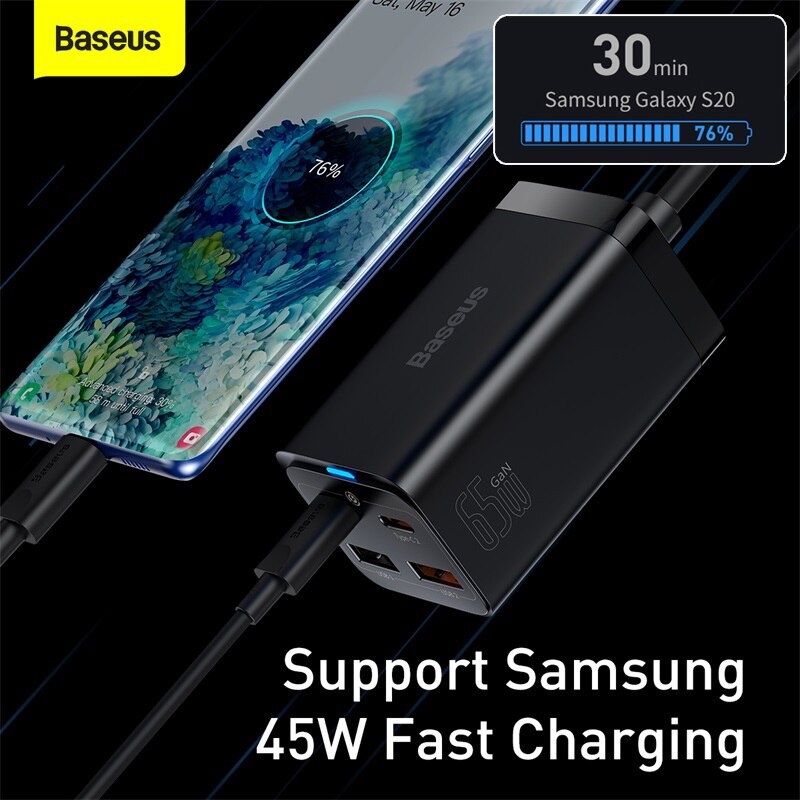 Bộ sạc nhanh 65W Baseus GaN3 Pro 4in1  Fast Charging for 20W/27W/45W/65W - BANIECOM