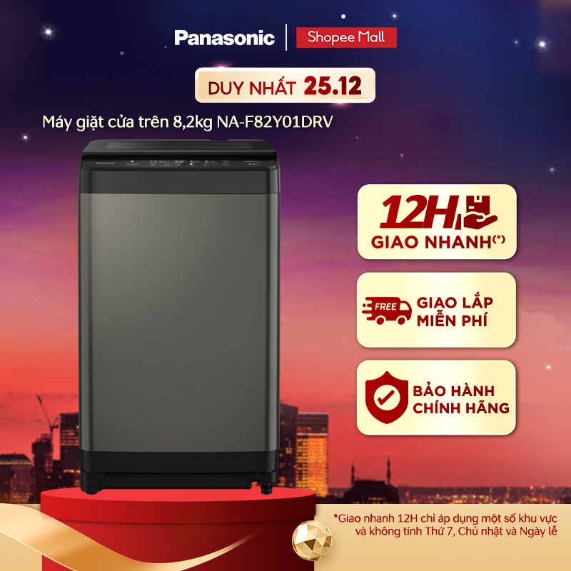 Máy giặt Panasonic cửa trên 8,2 kg NA-F82Y01DRV - Miễn phí lắp đặt - Bảo hành 2 năm
