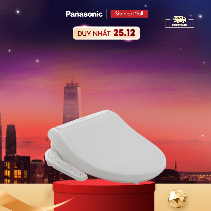 Nắp bồn cầu điện tử thông minh Panasonic DL-EH10VG-W Kháng Khuẩn và Tiết kiệm điện