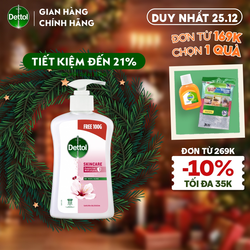 NƯỚC RỬA TAY DETTOL KHÁNG KHUẨN CHĂM SÓC DA – CHAI 500G SIÊU TIẾT KIỆM