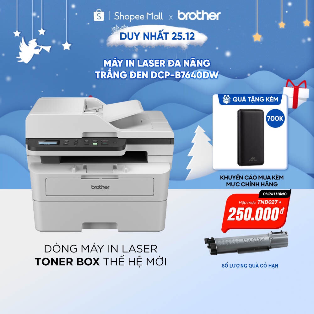 [Mã ELCL12 giảm 9% đơn 300K] Máy in laser đa năng trắng đen DCP-B7640DW