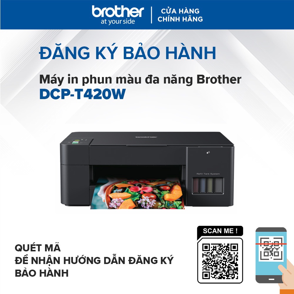 [Mã ELCL12 giảm 9% đơn 300K] Máy in phun màu đa năng Brother DCP-T420W