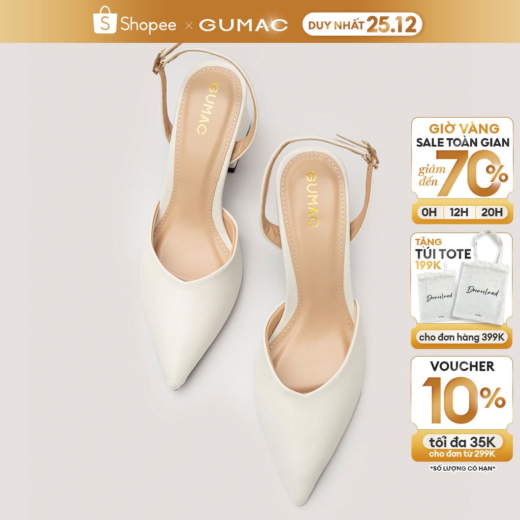 Sandal mũi tim thời trang GUMAC GD11056