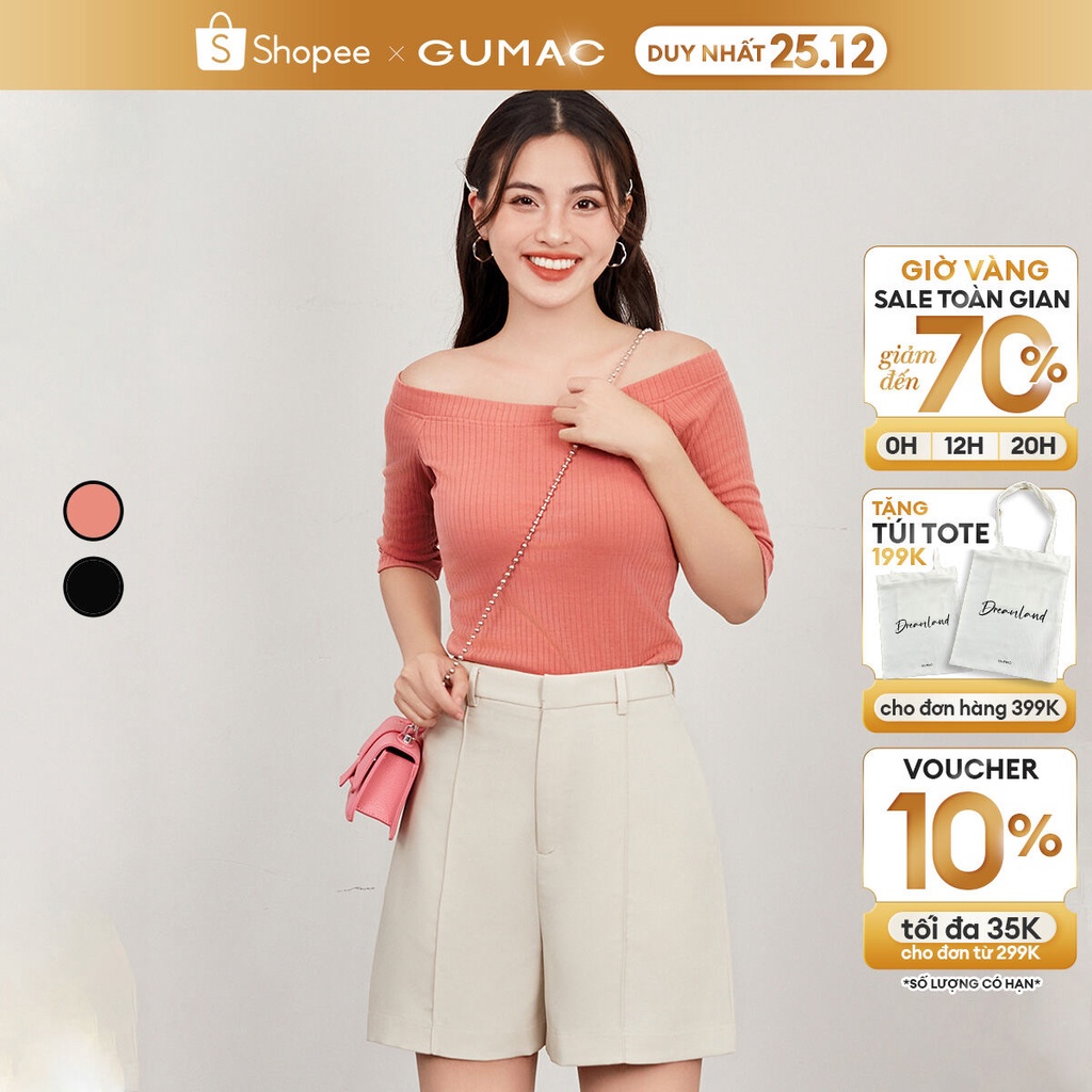 Áo thun ôm tay ngắn GUMAC ATD08051 - LATD1104 - ATD12063