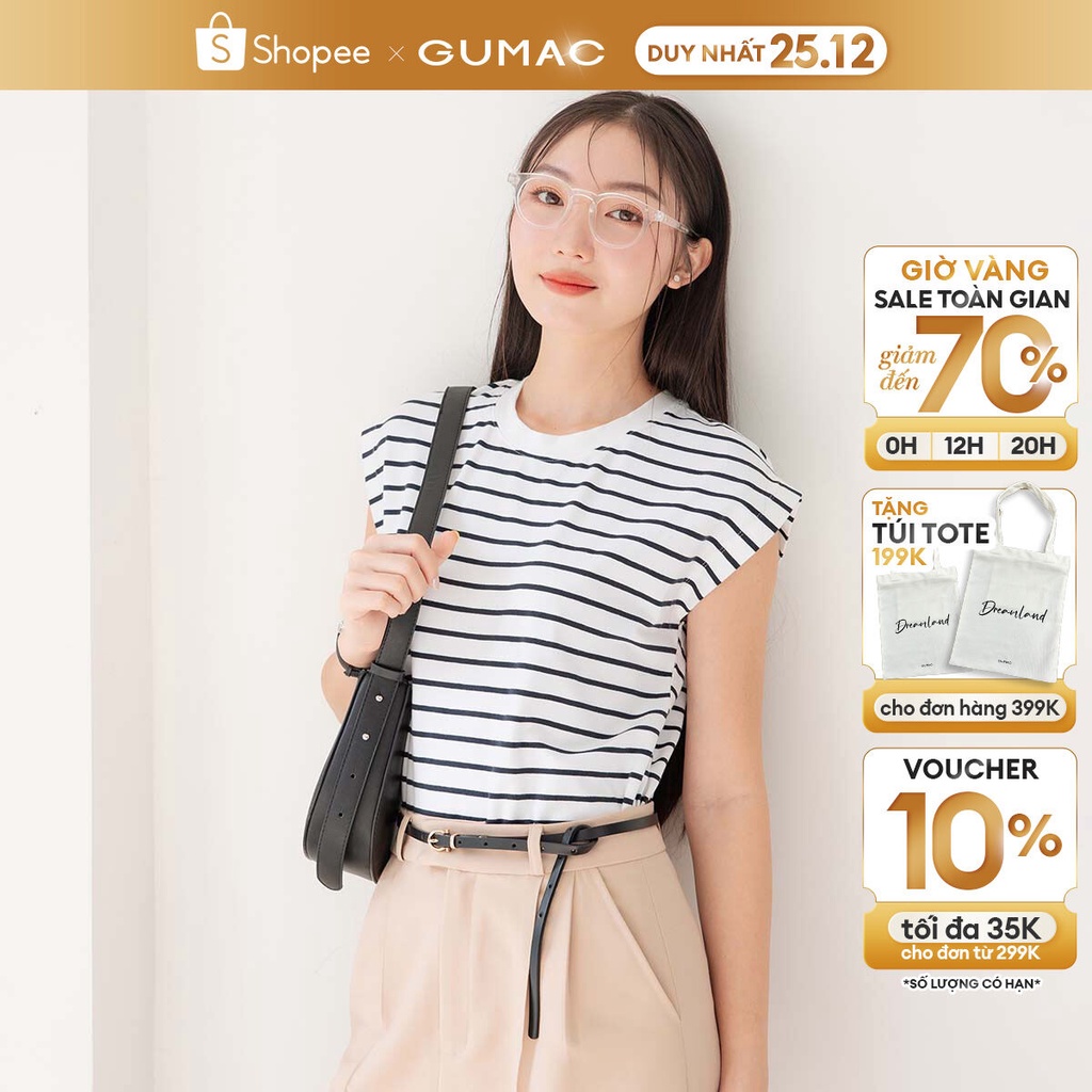 Áo thun nữ sọc tay liền basic YA41