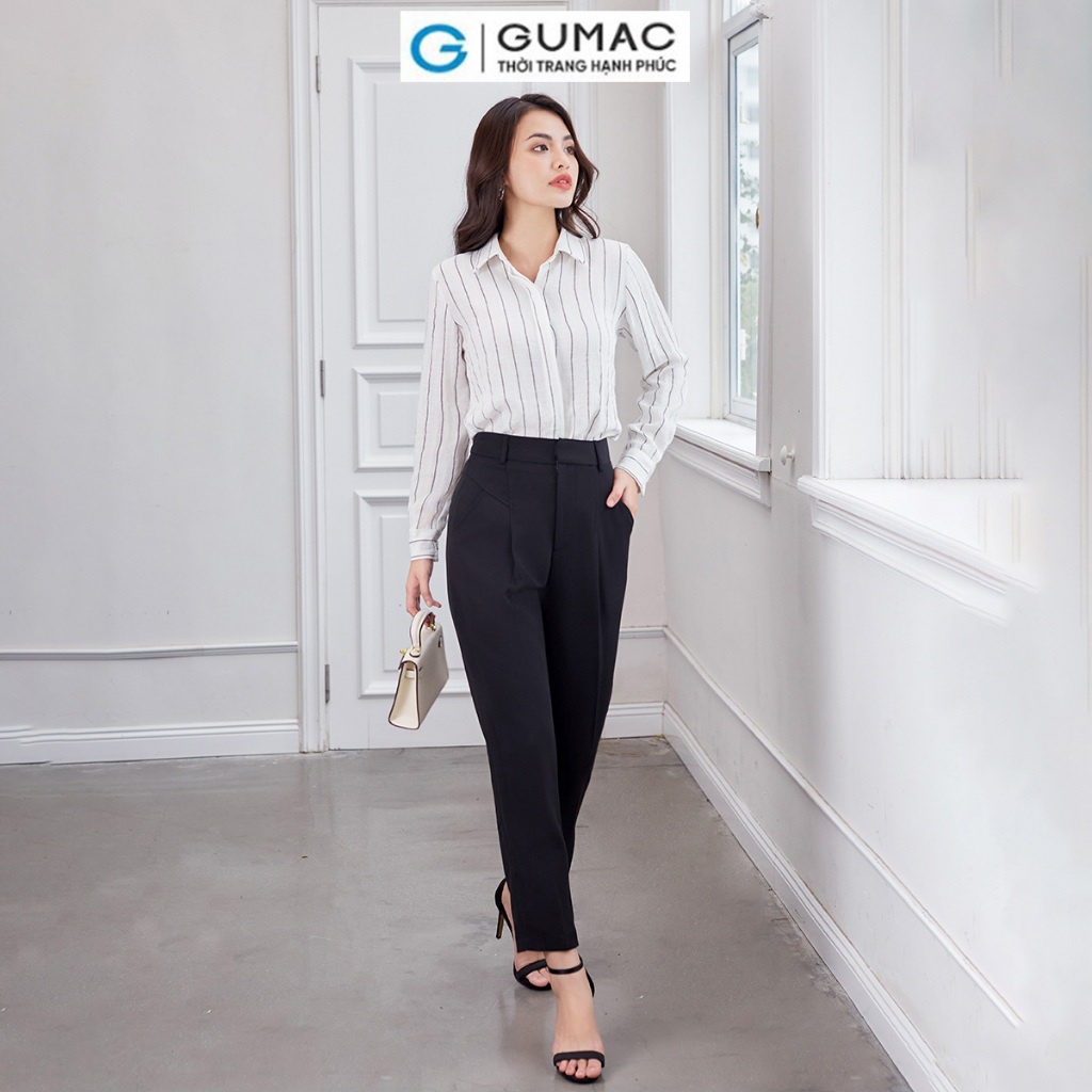 Quần tây nữ ống đứng túi kiểu công sở thời trang GUMAC LQD1201