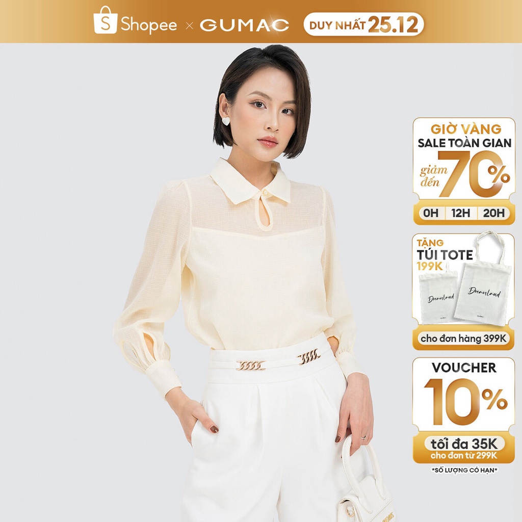 Áo kiểu khoét tay GUMAC AD04064
