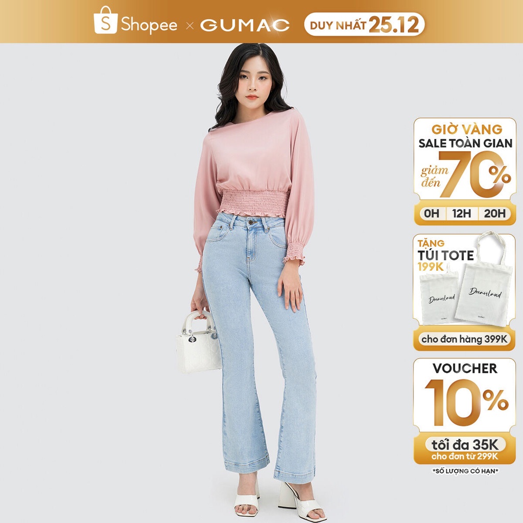 Quần jeans ống loe GUMAC QJD04050