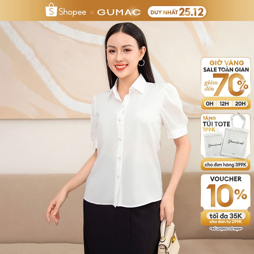 Áo sơ mi tay ngắn AD11061 thời trang GUMAC