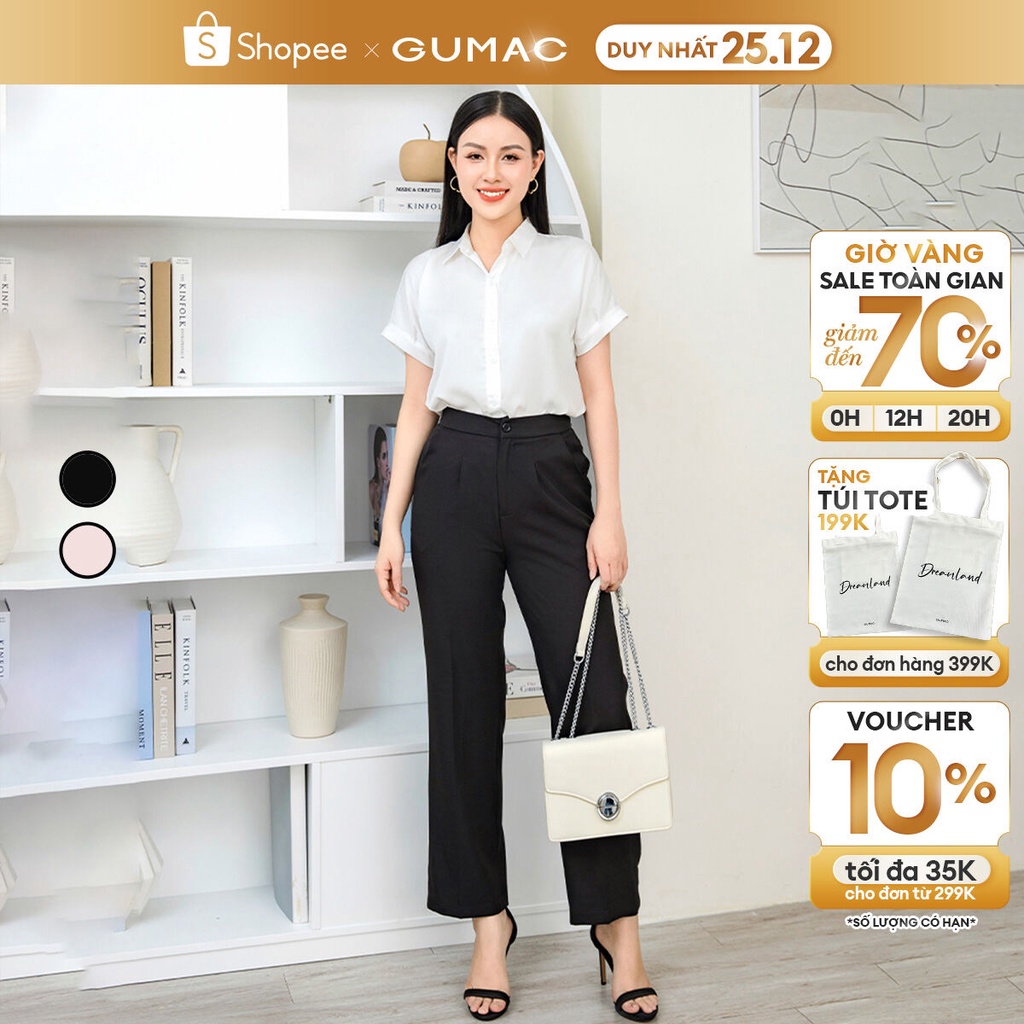 Quần suông túi xéo QD11025 thời trang GUMAC