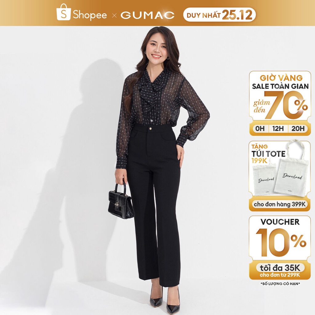 Quần tây ống suông GUMAC QD05064