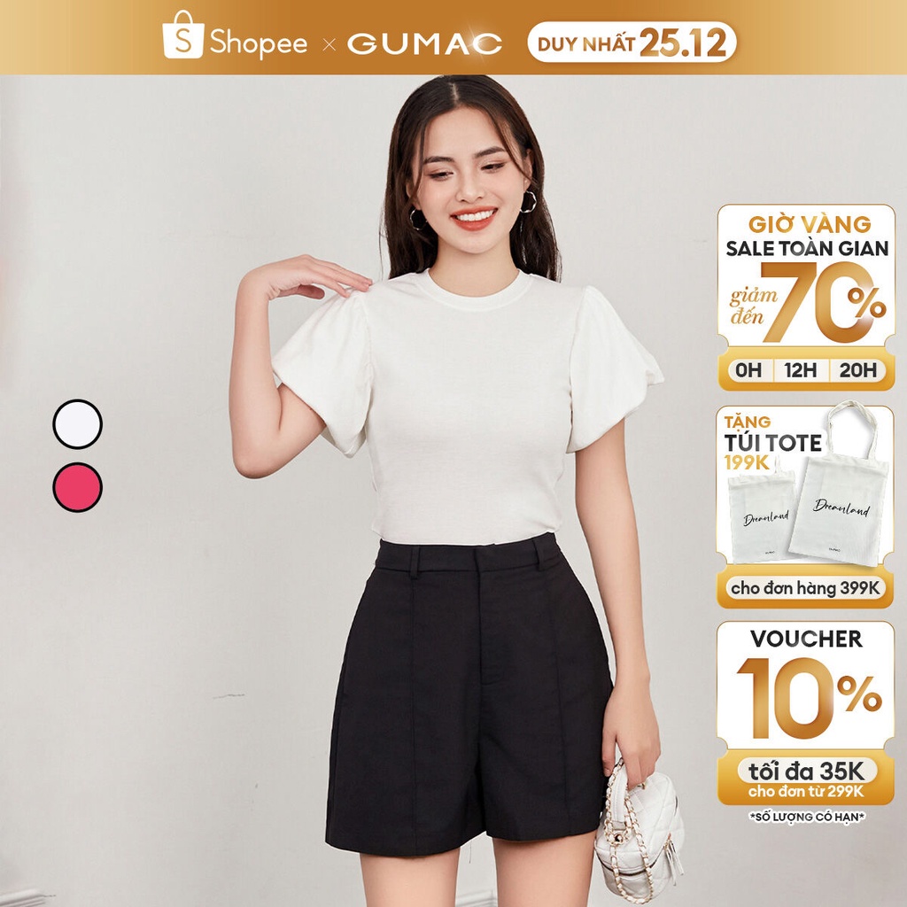 Áo thun tay phồng GUMAC LATD1203