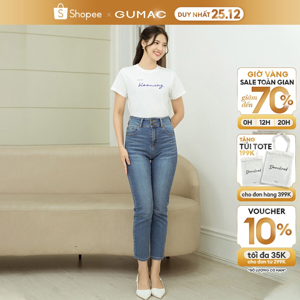 Quần Jeans slim GUMAC QJD08041