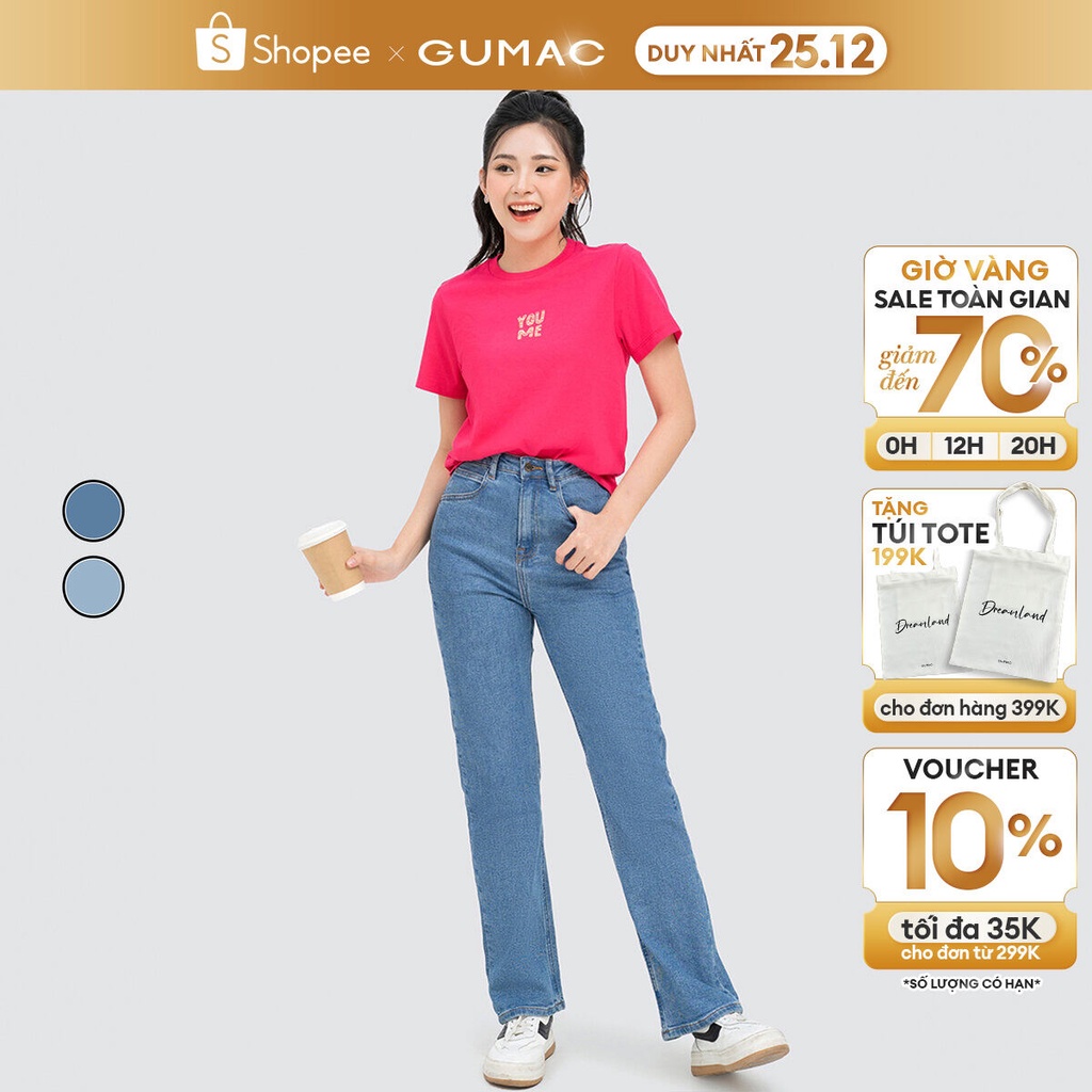 Quần jeans ống đứng GUMAC QJD04051