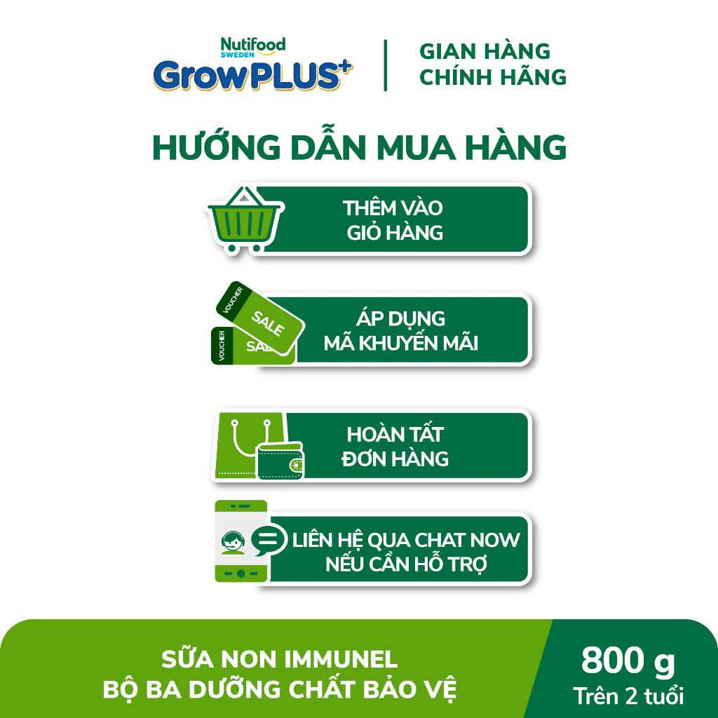 Sữa Bột Nutifood Sweden GrowPLUS+ Sữa Non Immunel trên 2 tuổi lon 800 g