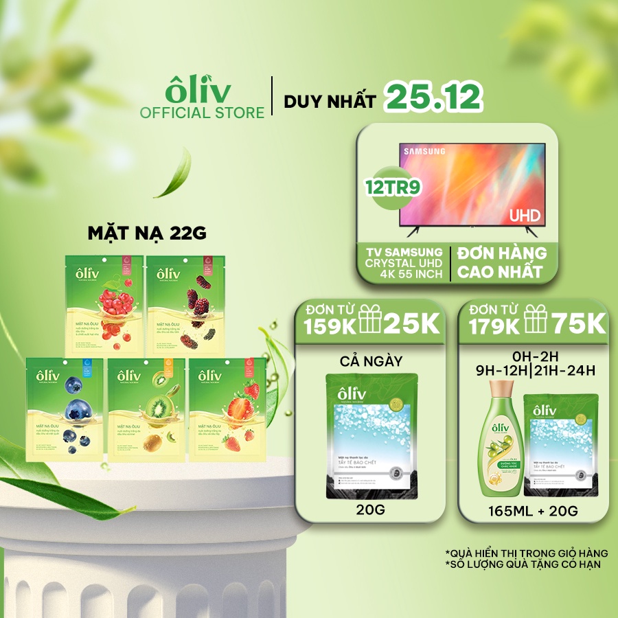 Mặt nạ Ôliv Trắng Da 22g