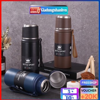 Bình Giữ Nhiệt  Bottel Sport 800ml Inox 304  kèm cốc uống nước có lưới lọc trà , Bình Nước Giữ Nhiệt Nóng Lạnh 24h