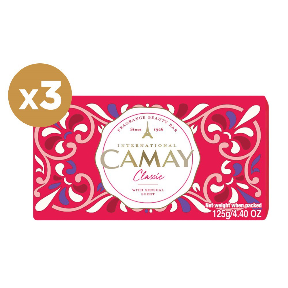 Combo 3 Xà bông tắm Camay Classic (125g x 3)