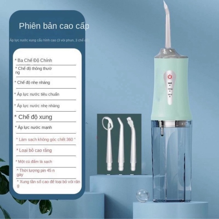 Máy Tăm Nước Cầm Tay Oral Irrigator - Tăm Nước Vệ Sinh Răng Miệng Hàng Chính Hãng