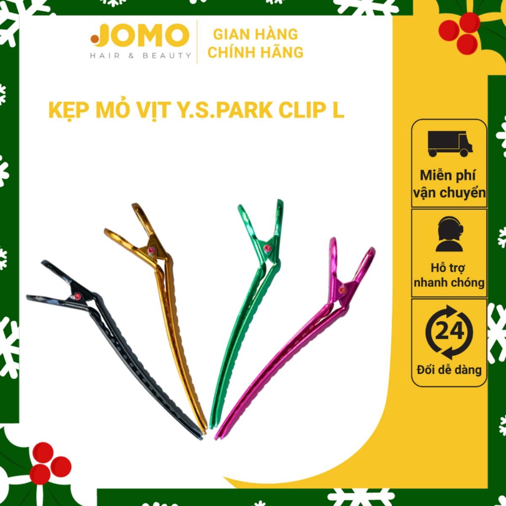 Kẹp mỏ vịt làm tóc YS PARK CLIP-L nhôm chống gỉ kháng hóa chất size L hàng chính hãng - JOMO HAIR & BEAUTY