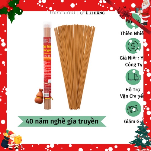 Nhang Trầm Hương Không Tăm PHÚC LINH Tặng Phụ Kiện Đốt - Trầm Tăm 80 que | 20gr Cháy 30ph - Thư Giãn, Thiền Định, Yoga