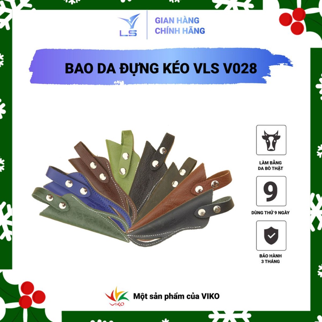 Bao da đựng kéo đơn VLS chuyên nghiệp V028 đựng 1 kéo được làm từ da thật chính hãng