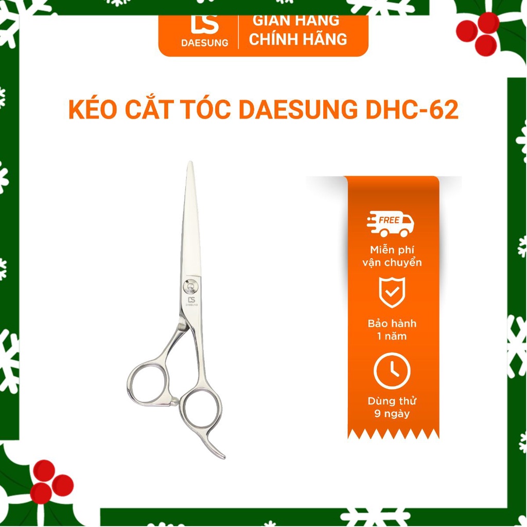 Kéo cắt tóc Daesung DHC-62 lưỡi thẳng quai offset thẳng size 6.0 inches