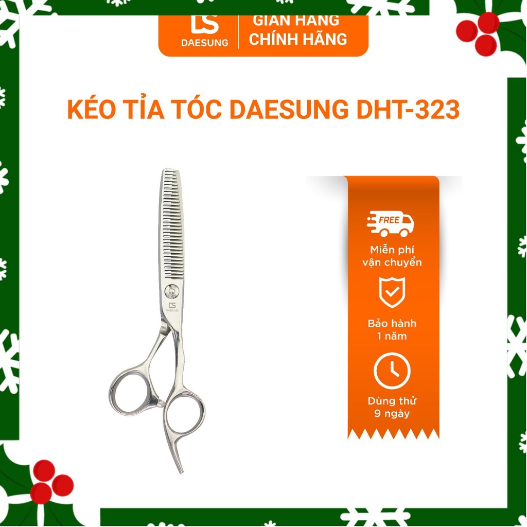 Kéo tỉa tóc Daesung DHT-323 lưỡi thẳng quai offset tỷ lệ rơi tóc 20%-25% thẳng size 6.0 inches