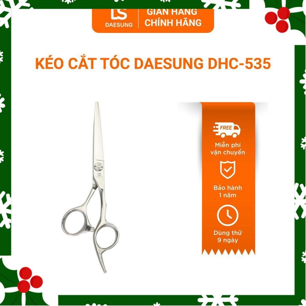Kéo cắt tóc Daesung DHC-535 lưỡi thẳng quai offset thẳng size 5.5 inches