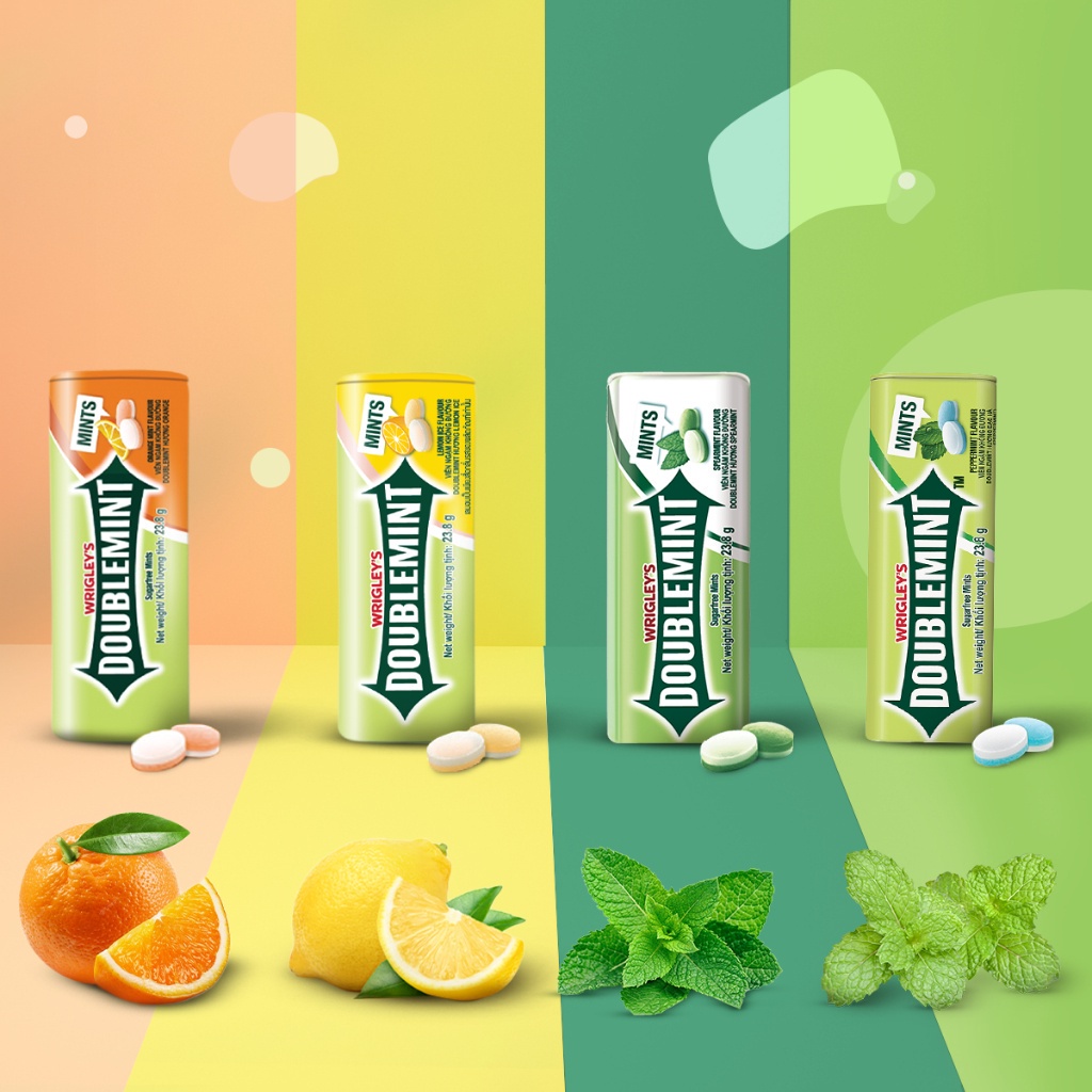 Combo 4 viên ngậm Doublemint đủ vị