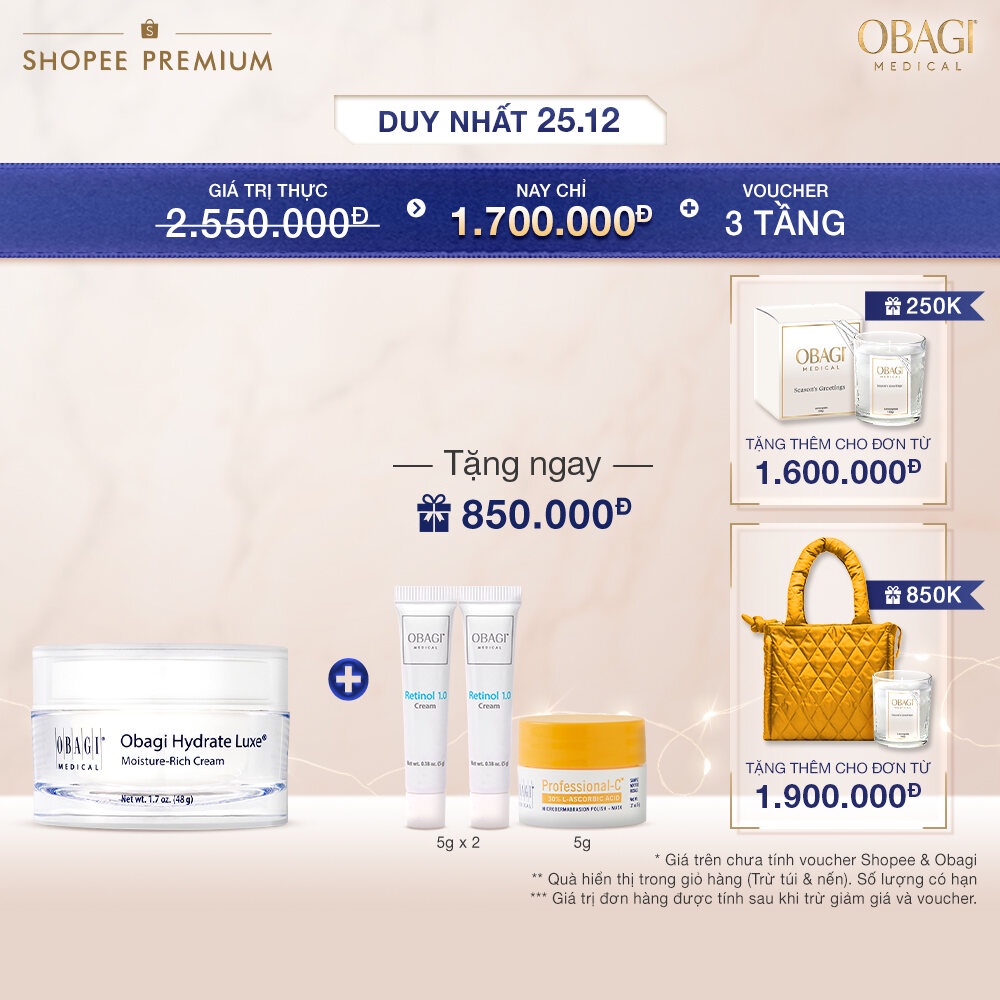 Kem Dưỡng Ẩm Giàu Dưỡng Chất Obagi Hydrate Luxe Moisture-Rich Cream 48g