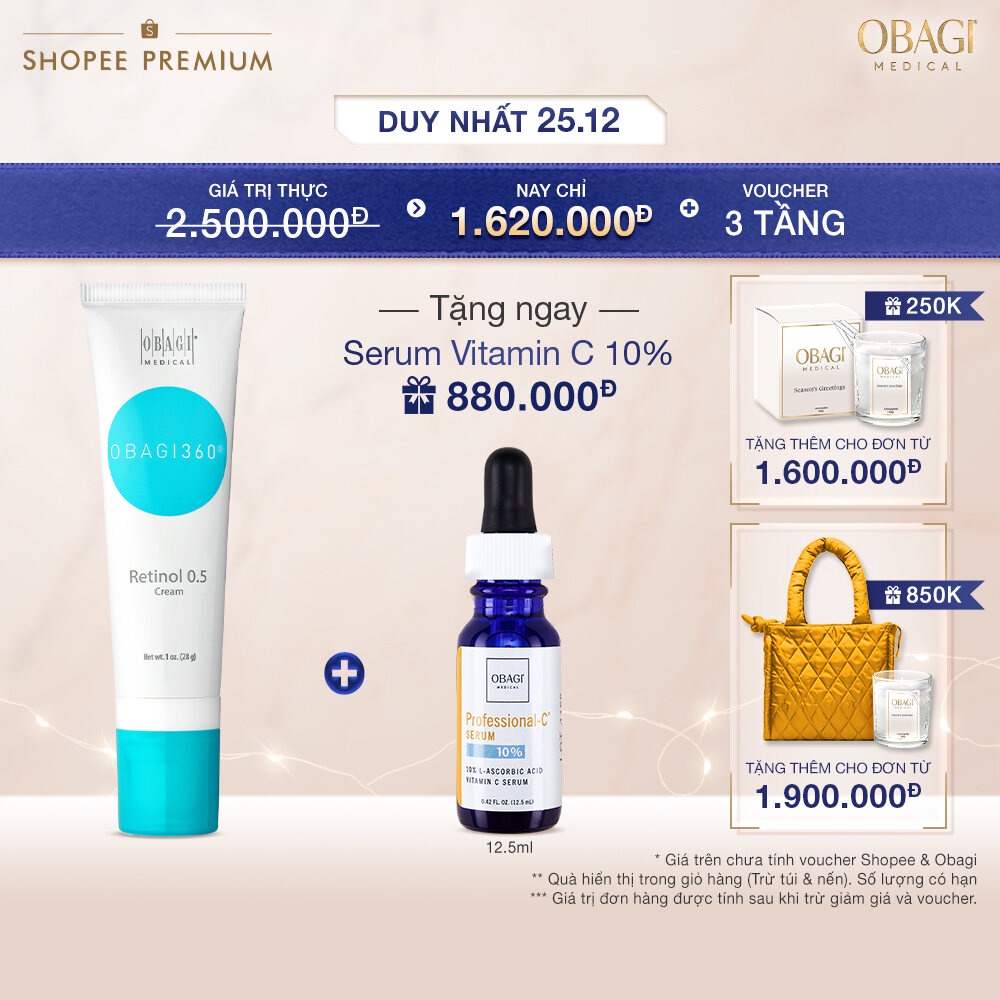 Kem Chống Lão Hóa & Tái Tạo Da Obagi 360 Retinol 0.5 28g