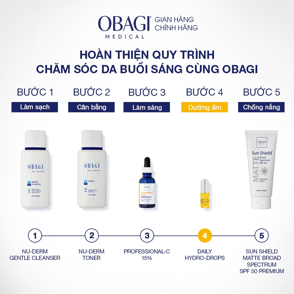 Serum Cấp Nước Dưỡng Ẩm & Phục Hồi Da Obagi Daily Hydro-Drops 5ml