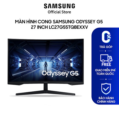 Màn hình Gaming Samsung Odyssey 27 inch Cong LC27G55TQBEXXV QHD 144Hz 1ms HDR