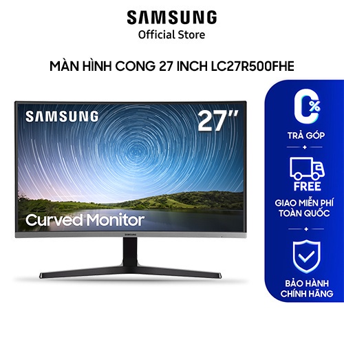 Màn hình Samsung 27 inch Cong LC27R500FHEXXV FHD AMD FreeSync 4ms Bảo vệ mắt Khử nhấp nháy