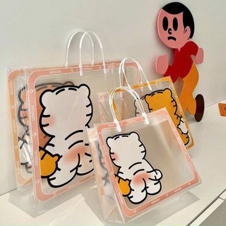 Sét 3 túi trong suốt chống nước hình con hôsiêu cute chất liệu nhựa  bền đẹp có thể gấp gọn