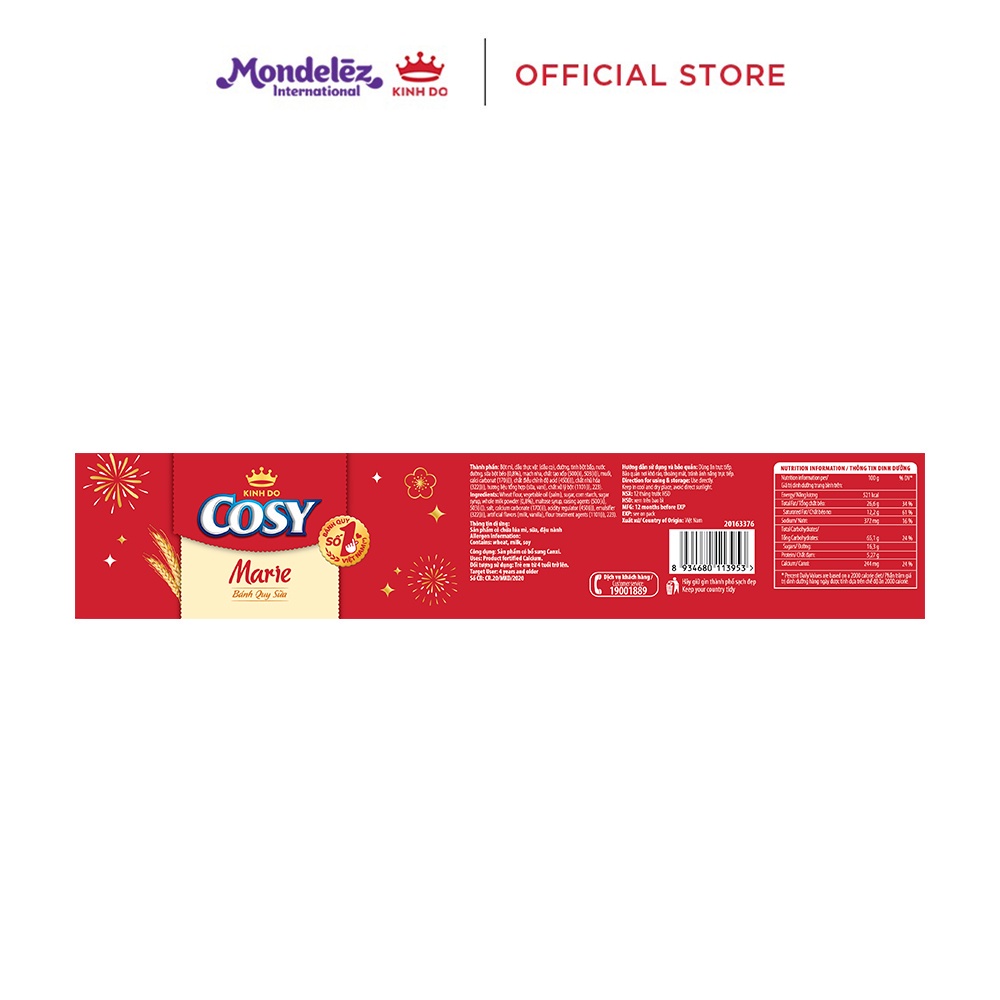 Bánh quy Cosy Marie Tết, hộp quà Tết 528g