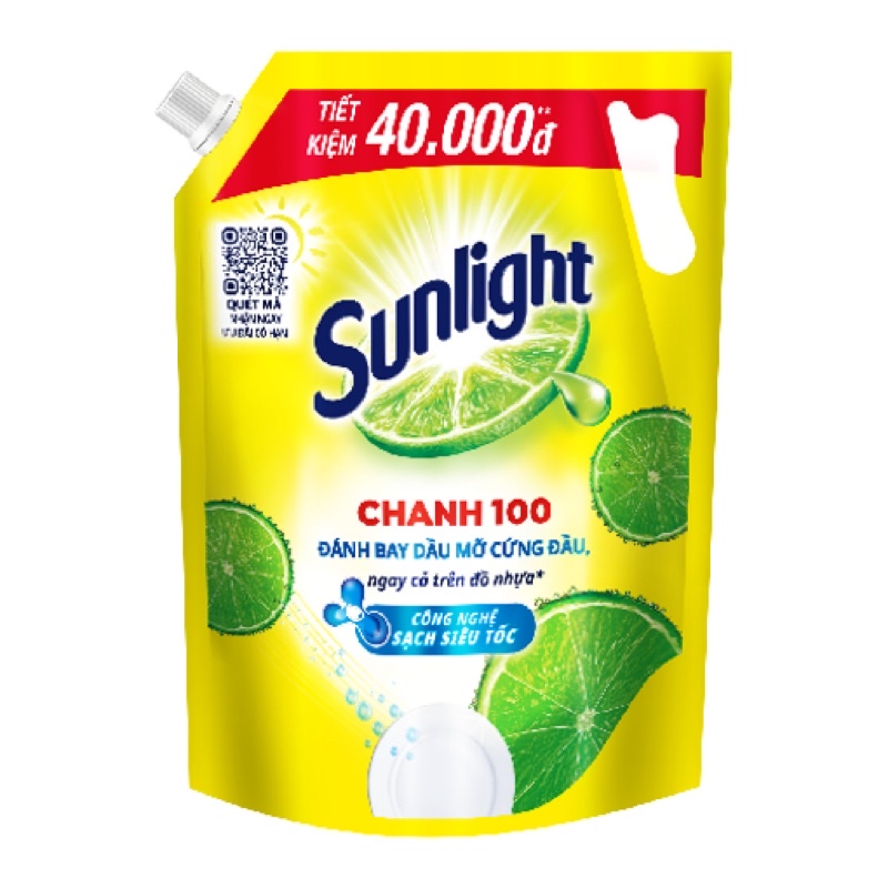 Sunlight nước rửa chén túi 3.1kg.
