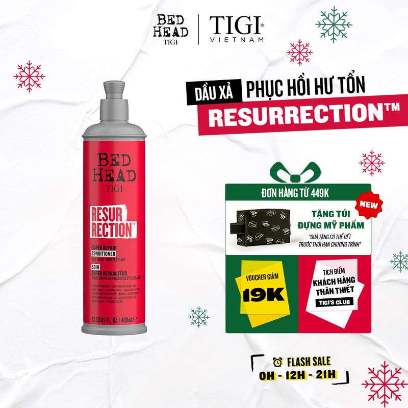 Dầu xả phục hồi dành cho mái tóc hư tổn TIGI Bed Head Resurrection™ 13.53 US FL. OZ | 400ml