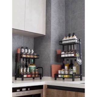 Kệ gia vị 2 tầng, 3 tầng, kệ đựng gia vị nhà bếp đa năng tiện gọn chất liệu cao cấp chống bung chóc han gỉ