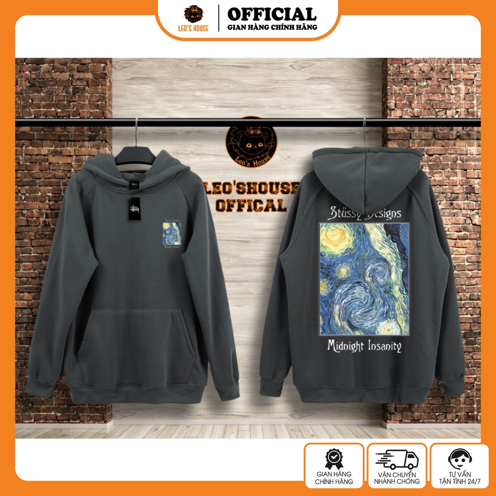 ÁO HOODIE STUSSY, HOODIE Nam Nữ, HOODIE UNISEX Cao Cấp, Chất Liệu Nỉ Bông Dày Dặn, Thấm Hút Mồ Hôi, 