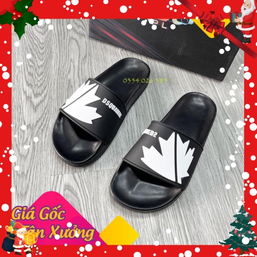 Dép unisex D S Q 2 bền đẹp phong cách thời thượng 2023 hình chiếc lá