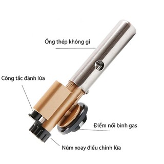 Đèn khò gas nhật bằng đồng bật tự động e156