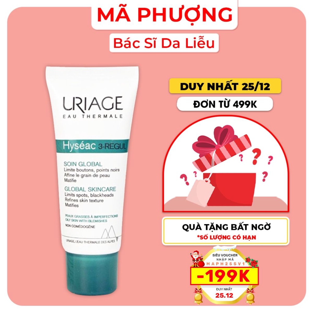 Kem dưỡng giảm mụn Uriage Hyseac 3 Regul Soin Global (40ml)