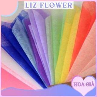 Giấy mếch lụa gói hoa, làm oản tài lộc khổ 50x50 cm đủ màu - Giấy Gói Hoa - Gói Quà