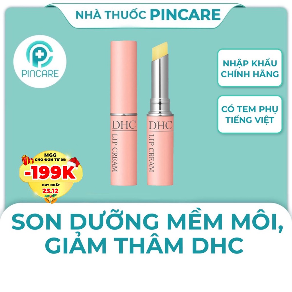 Son dưỡng môi DHC Lip Cream làm mềm môi, giảm thâm, ngăn lão hoá - Hàng chính hãng - Nhà thuốc Pincare